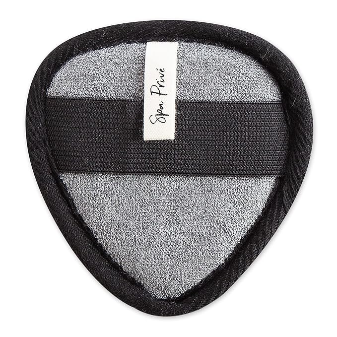 Urbana Spa Prive Men's Bamboo Charcoal Collection, Face Pad,Grey,6338-GlimoraGlow