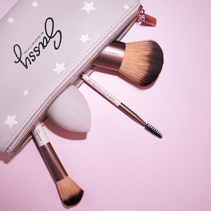 Sassy by Savannah Chrisley Sassy Brush Kit - Beauty Tool Kit for Women - All-in-One Beauty for Eyes and Face - Brush Kit Great for Makeup Application - Kit Includes Reusable Zipper Pouch - 4 Pc-GlimoraGlow