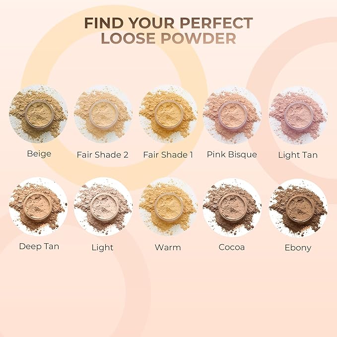 (12 Gram Bag) (EBONY) Foundation Powder Refill By Sweet Face Minerals, Lightweight Mineral Loose Makeup Powder with SPF 20, Full Coverage Flawless Finish, Talc-free, Cruelty-Free, Refillable Pouch-GlimoraGlow