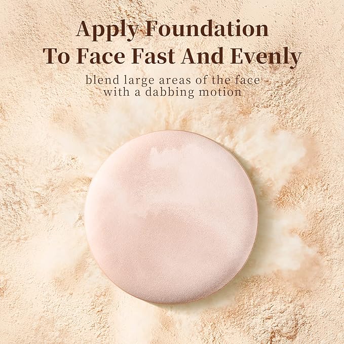 MOHOPE 8Pcs Air Cushion Makeup Puffs for Foundation with Portable Box, No Latex Blending Sponge for Liquid, Cream, Foundation and Powder, Teardrop Powder Puff, Purple-GlimoraGlow