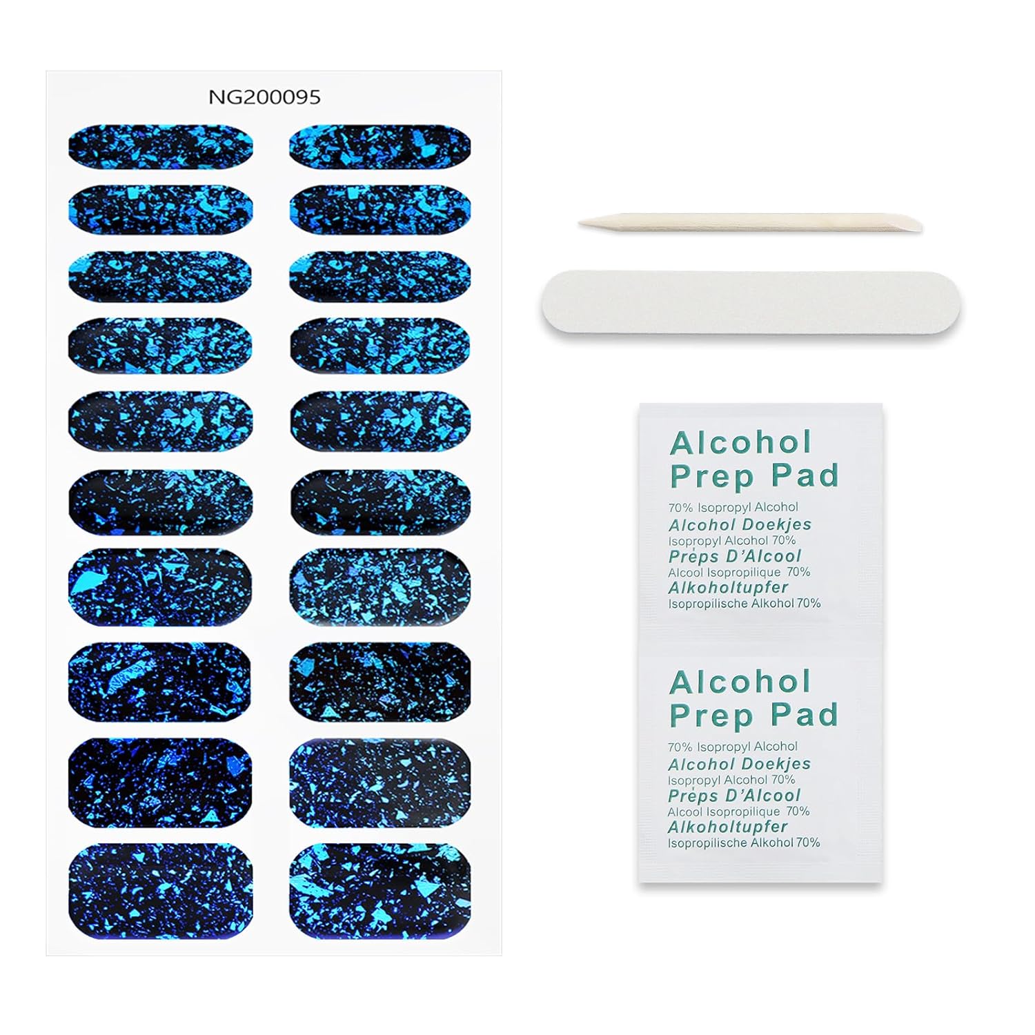 JMEOWIO Gel Nail Stickers Dark Blue Green Semi Cured Gel Nail Strips Wraps UV/LED Nails Art Design Decoration Accessories-GlimoraGlow