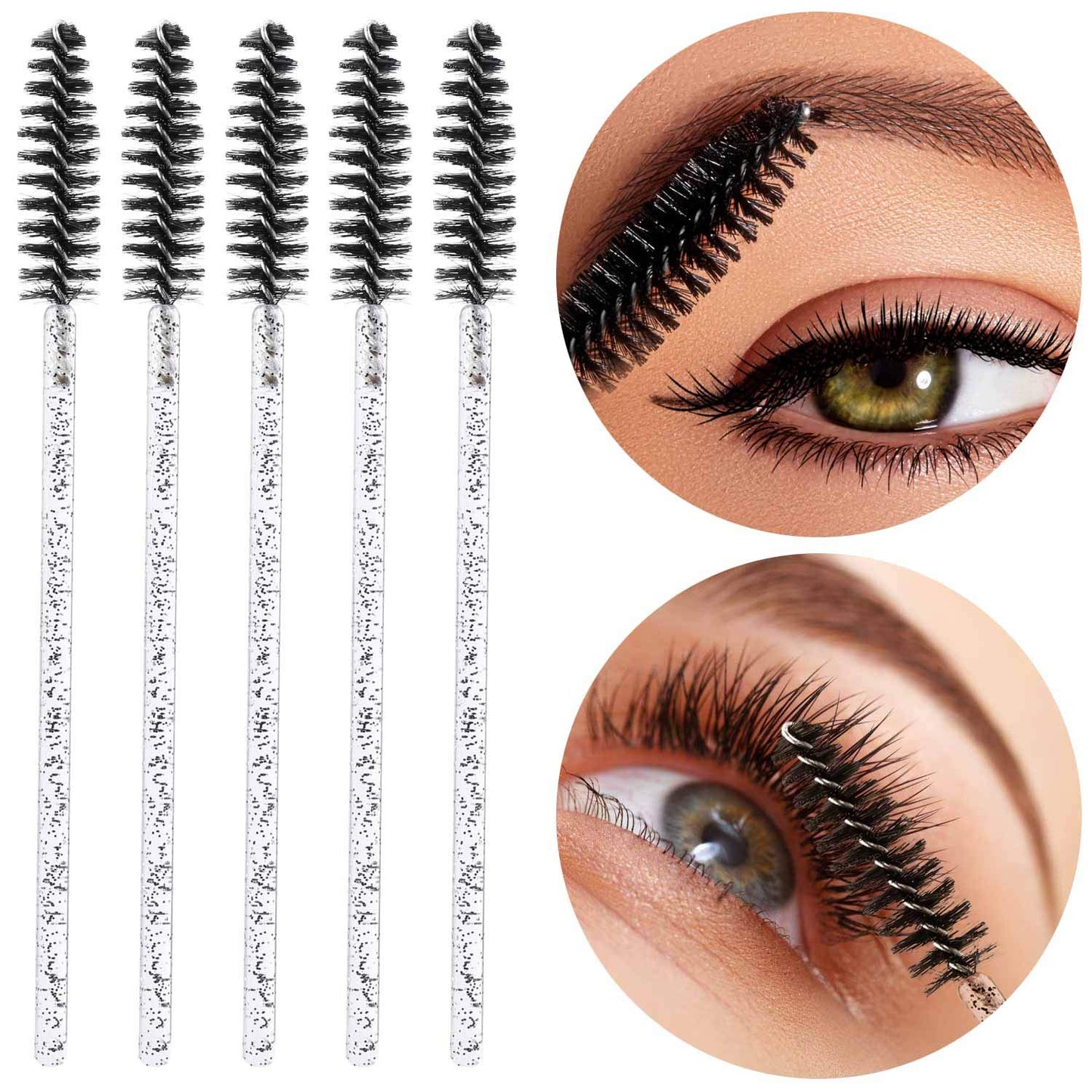 Tbestmax 2000 Disposable Mascara Wands Eyelash Brush Spoolies for Eyebrow Eye Lash Extension Colorful-GlimoraGlow