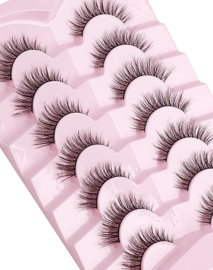 Natural Lashes Mink Natural Eyelashes False Eyelashes Natural Look False Lashes Wispy Eye Lashes Cat Eyelashes Fake Lashes KD02-GlimoraGlow