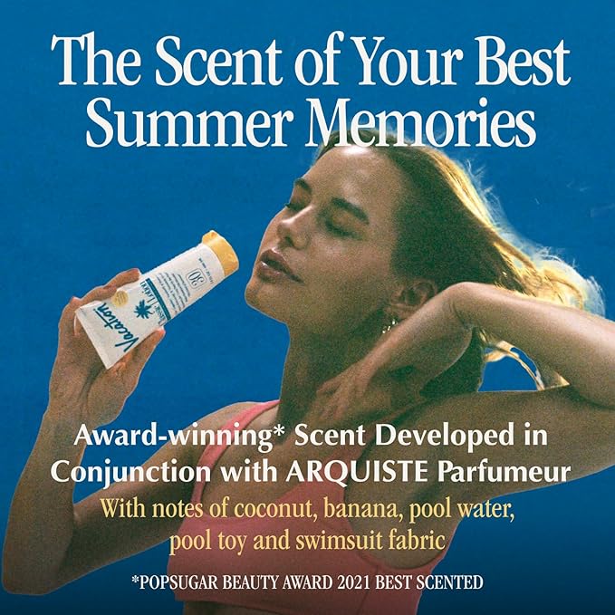Vacation Classic Sunscreen Lotion SPF 30 & Air Freshener Bundle, Water-Resistant, Lightweight, Transparent on All Skin Tones, Dermatologist-Tested, Vegan, Travel Size, 3.4 Fl. Oz.-GlimoraGlow