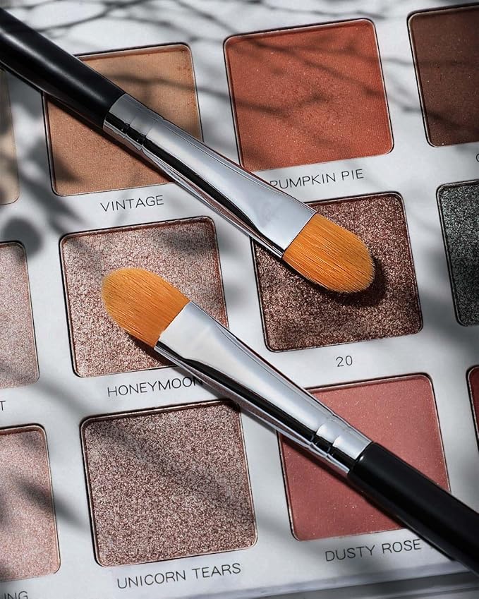 Concealer Brushes, EIGSHOW Eyeshadow Primer Brush for Concealer, Blending, Eyeshadow - Professional Tools for Applying Cream, Liquid Shadows and Eye Primer Base (E828 2piece)-GlimoraGlow