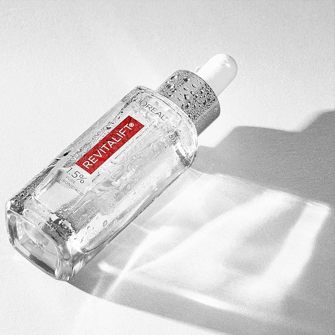 L'Oreal Paris Revitalift 1.5% Pure Hyaluronic Acid Face Serum 1.0 oz + True Match Lumi Glotion Natural Glow Enhancer Lotion, Medium 1.35 fl. oz, 1 kit-GlimoraGlow