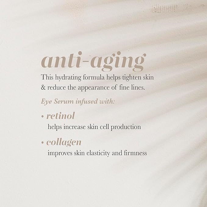 Pearlesssence Anti-Aging Eye Serum (Retinol + Collagen) - Helps Reduce Fine Lines & Wrinkles | Gentle & Lightweight Formula | Plumps & Tightens | Made in USA & Free (1oz)-GlimoraGlow