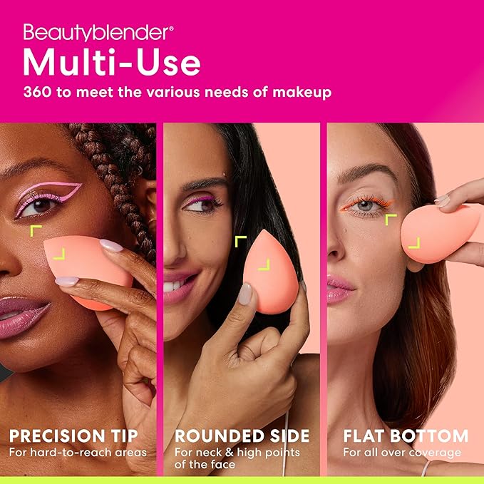 Beautyblender® | Papaya Beauty Blender Makeup Sponge, Super-Soft Foam Easily Blends Foundations, Powders & Creams, Made in USA, Reusable, Washable, Streak Free Application, Vegan, Cruelty Free-GlimoraGlow