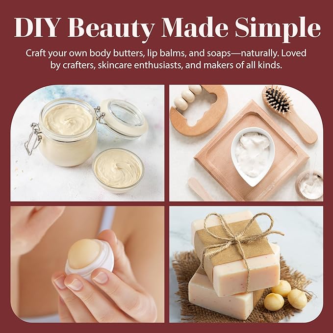 era of nature Kokum Butter Raw - 16 oz (1lb) - Natural Butter for Body Butters, Lotion Bars, Lip Balm, Soap Making – Blends Well with Shea or Cocoa Butter – For Stretch Marks, Scars, Pregnancy Care-GlimoraGlow