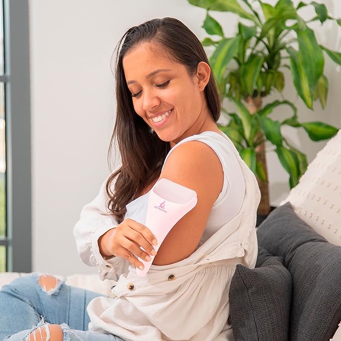 Ice Roller Face Massager 2 in 1 Set- Therapeutic Cooling to Naturally Tone & Tighten | Brighten Complexion and Reduce Wrinkles, Under Eye Puffiness | Facial Cool Ice Rollers for Migraine + Pain Relief-GlimoraGlow