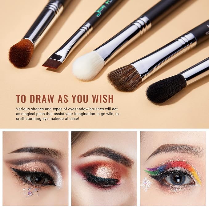 Jessup Makeup Brushes Set Professional 27 pcs Brush Makeup Premium Synthetic Foundation Contour Powder Blush Highlighter Eyeshadow Concealer Brow Face Make Up Brushes Tools Black/Silver T133-GlimoraGlow