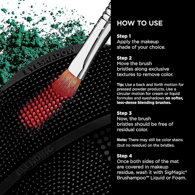 Sigma Switch by Sigma Beauty – Silicone Makeup Brush Cleaner for Switching Shades and Pigments, Switch Cleaning Mat for Superior Makeup Brush Cleaning Mid-Application (Full Size)-GlimoraGlow