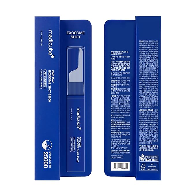 medicube Zero Exosome Shot 25,000 PPM Spicule Facial Serum | Liquid Skin Booster Serum | Exosome, AHA+BHA+PHA | Pore Care, Dead Skin Cells, Skin Texture | Korean Skin Care 0.43 fl.oz-GlimoraGlow