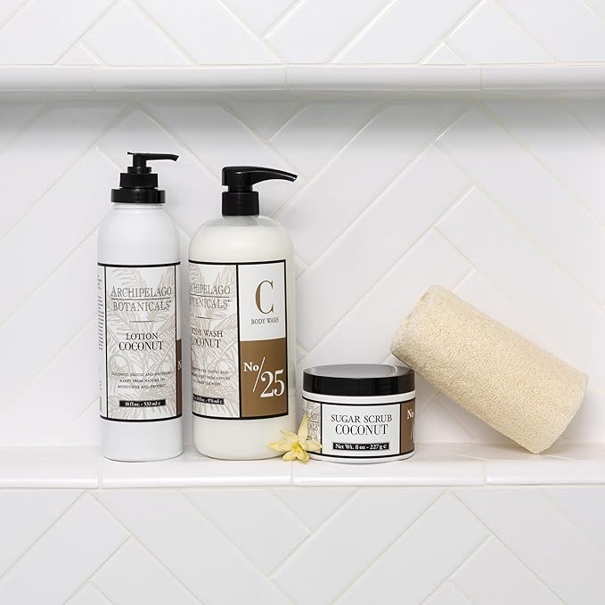 Archipelago Botanicals Coconut Moisturizer, Nourishing Coconut Body Lotion for Hydrated, Vibrant Skin, Paraben Free, Phthalate Free, 18 oz-GlimoraGlow