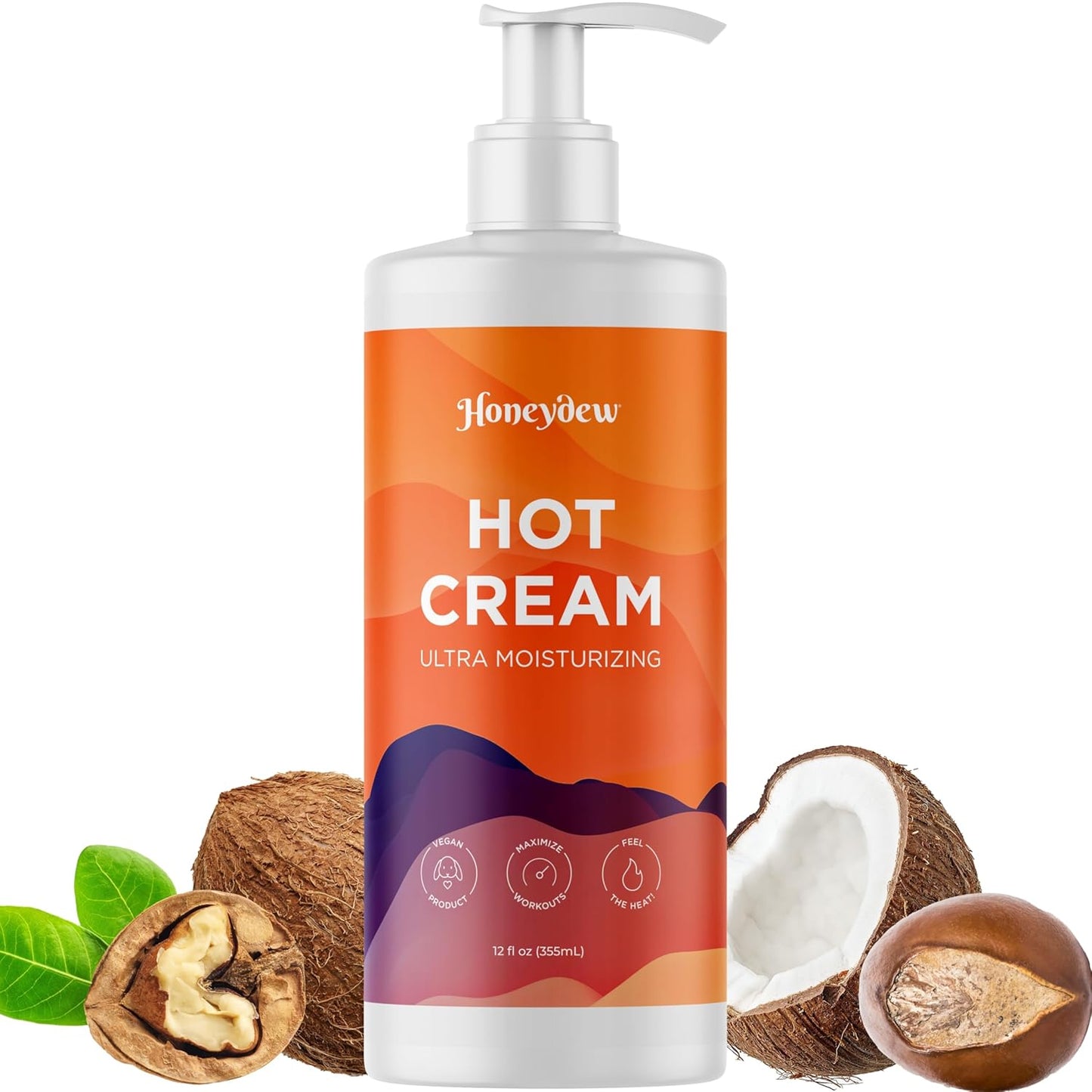 Hot Cream Sweat Enhancer - Premium Body Sculpting Sweat Cream with Invigorating Botanical Extracts - Extra Strength Cellulite Cream for Thighs Belly and Bum with Firming Body Oils (12 Fl Oz)-GlimoraGlow