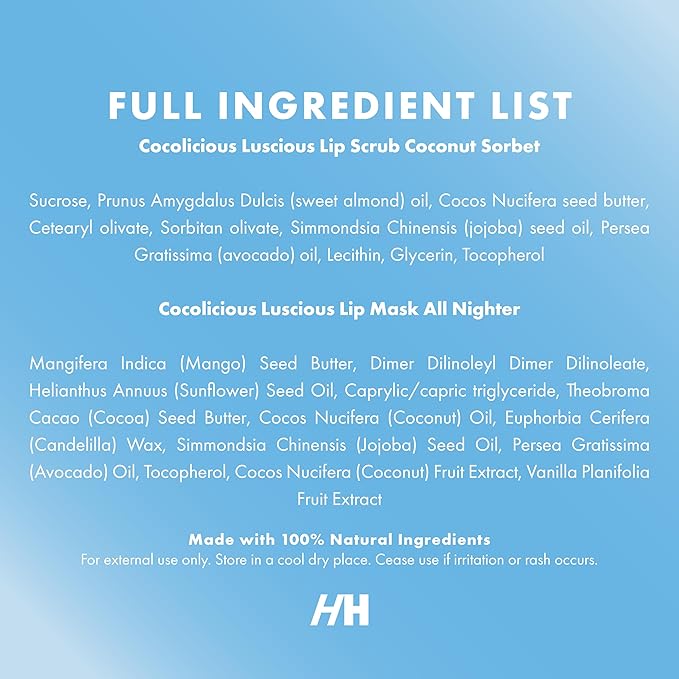 100% Natural Lip Scrub, Vegan Conditioning Coconut Lip Exfoliator - Gentle Exfoliant, Sugar Lip Polish and Lip Exfoliator Scrubber for Chapped and Dry Lips (Original 3pc Set)-GlimoraGlow