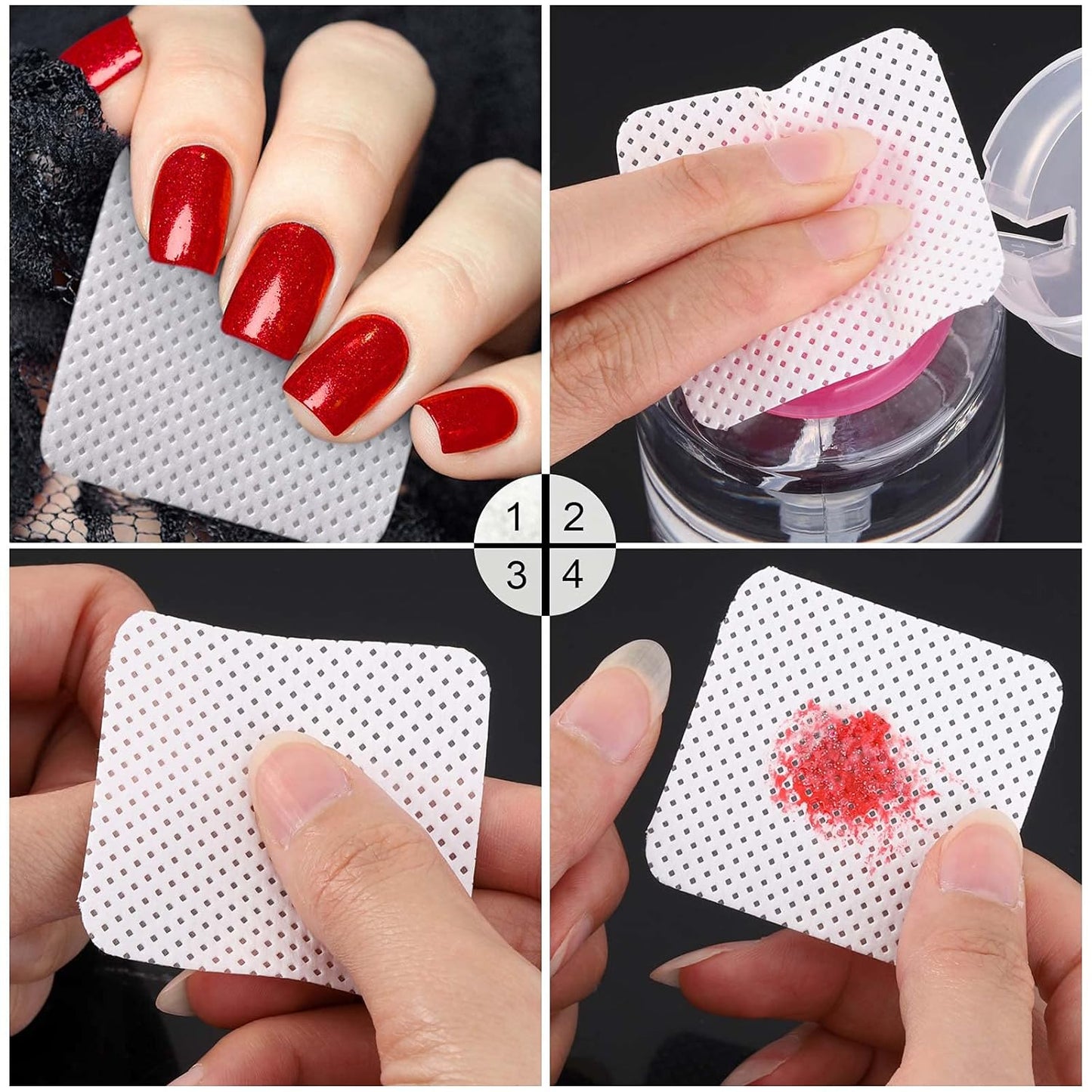 1000Pcs Nail Wipes Lint Free Gel Nail Polish Removers Cotton Pads Eyelash Extension Glue Cleaning Wipes-GlimoraGlow