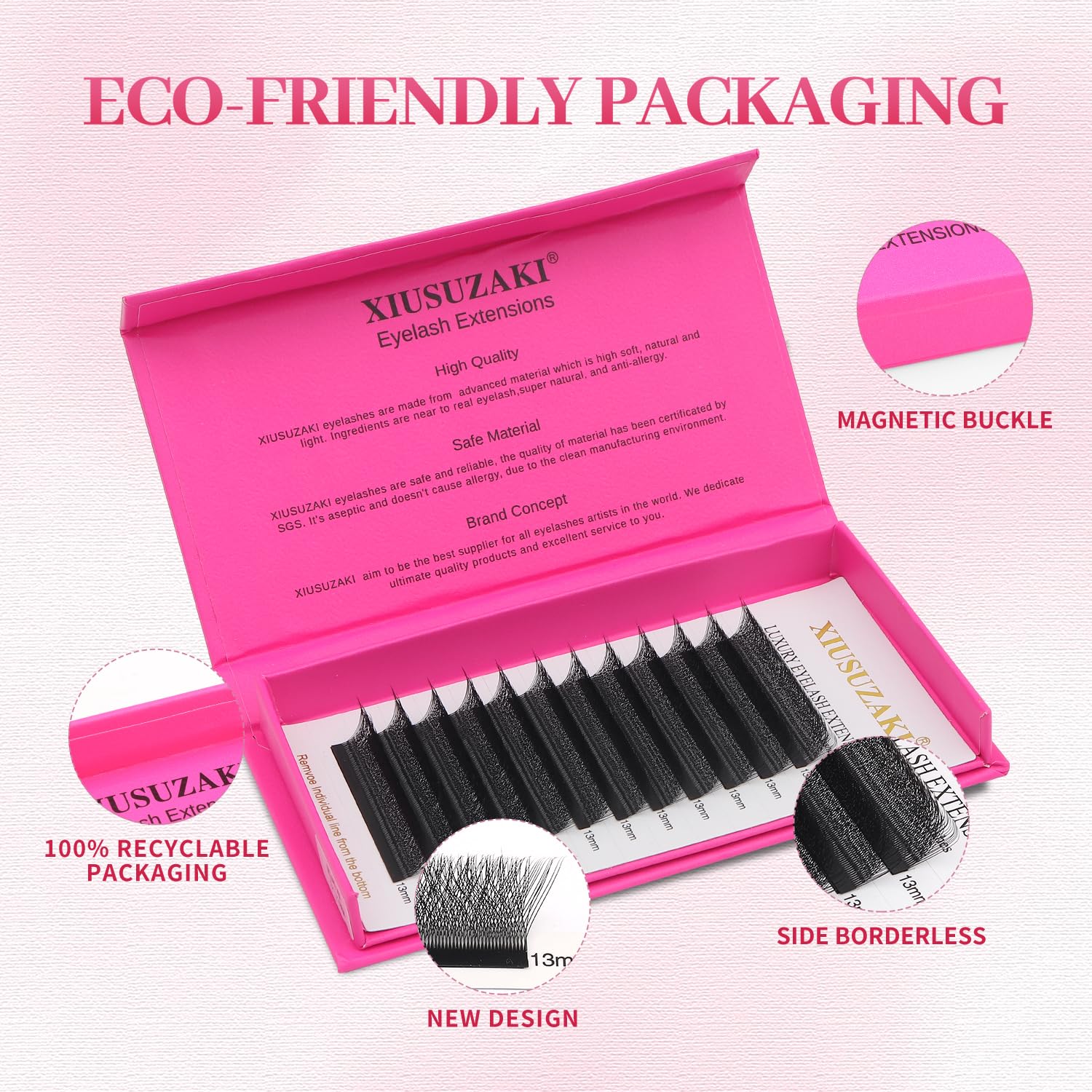 Lash Extensions 4D Eyelash Extensions W Lashes 0.07mm Thickness C Curl Lashes 8mm Soft Lash Trays Pestañas Pelo a Pelo Natural Matte Black False Eyelashes Individual Lashes(W-4D-0.07-C,8mm)-GlimoraGlow