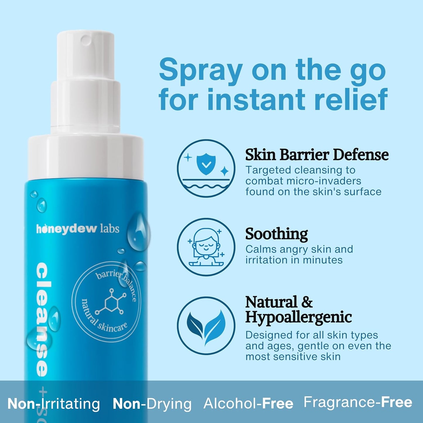 Hypochlorous Acid Spray - HOCL - Hypoallergenic Skin Toner Cleanse and Soothe Sensitive Face - Acne - Eczema - Bacne - Eyelid - Pre Post Workout (Mini Bundle Pack - 2fl + 2 fl)-GlimoraGlow