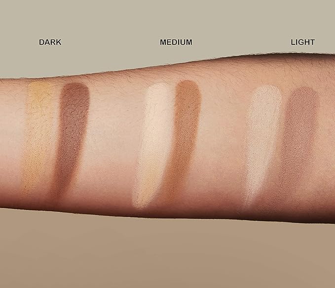 Jecca Blac Sculpt and Soften Contour Palette, Creamy Formula with Natural Finish, Medium Coverage, Gender Neutral and LGBTIQA+ Inclusive Make Up, Dark, 12g-GlimoraGlow