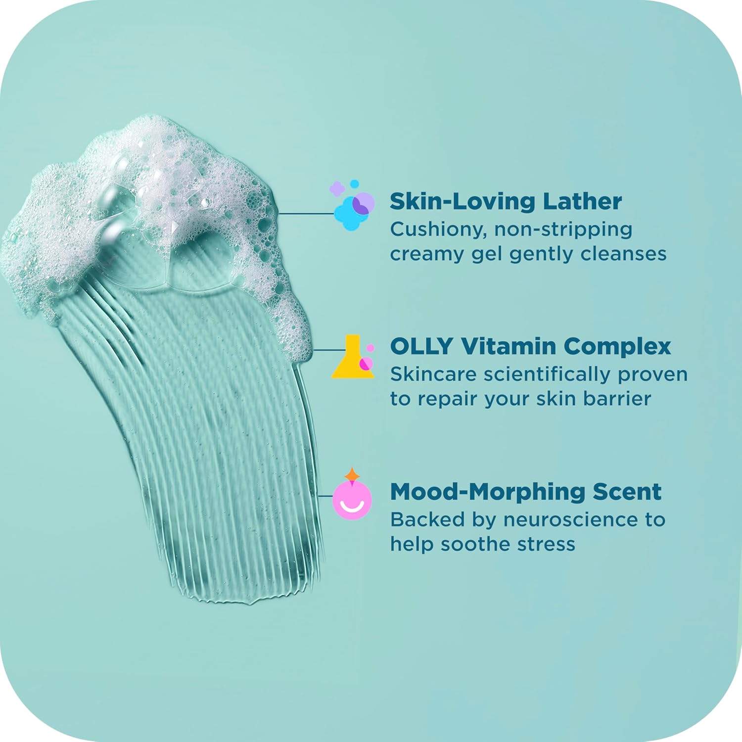 OLLY Body Wash Mixed Pack 4 Count to Restore Skin barrier & Hydrate skin 3 oz-GlimoraGlow