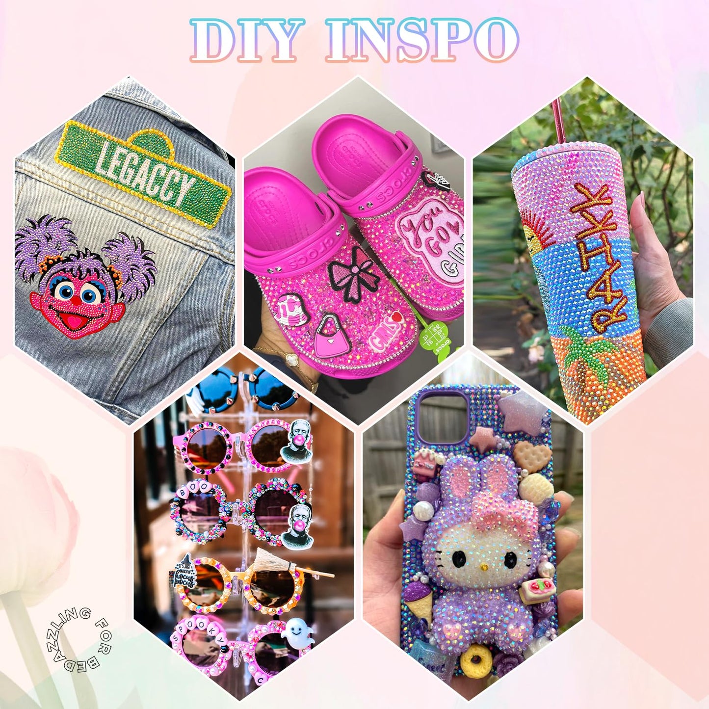 16000Pcs Resin Rhinestones for Bedazzling with B7000 Jewelry Glue, 4MM Colorful Gems Flatback Rhinestones for Crafting, Crystal for DIY Crafts Clothing Tumblers Mugs Shoes Fabric Decor Nail Art-GlimoraGlow