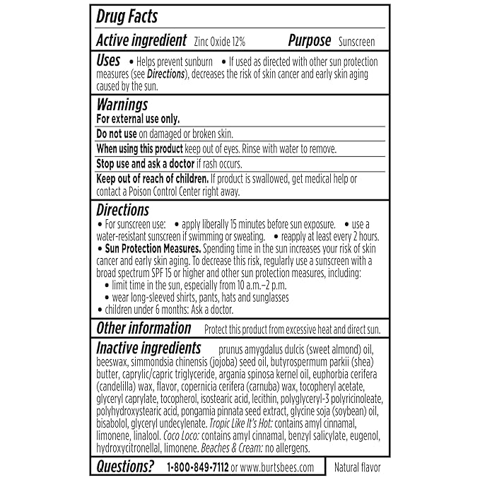 Burt’s Bees SPF 30 Lip Balm Mothers Day Gifts for Mom, Island Getaway - Coco Loco, Beaches & Cream, Tropic Like It's Hot, Water-Resistant Sun Care, Natural Origin Lip Treatment, 3 Tubes, 0.15 oz-GlimoraGlow