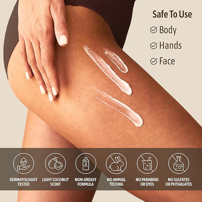 NATURE WELL Hydrate & Soften Coconut Oil Moisturizing Cream for Face, Body, & Hands, Non-Greasy, Intense Hydration & Luxurious Feel, Revives Dry & Sensitive Skin, Superfood for Your Skin, 16 Oz-GlimoraGlow