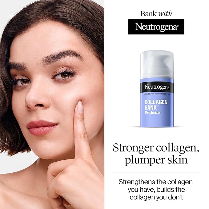 Neutrogena Collagen Bank Face Moisturizer, Larger Size Anti-Aging Face & Neck Collagen Cream, Bakuchiol, Face Lotion Supports Skin’s Natural Collagen for Visibly Plump Skin, 2.7 fl. oz-GlimoraGlow