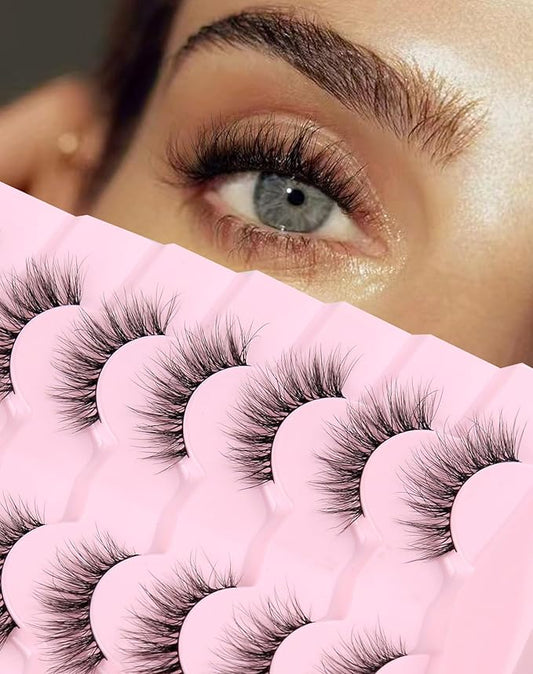 Wispy Lashes Natural Lashes Fake Lashes Natural Look False Eyelashes Natural Eyelashes Wispy Fake Eyelashes Cat Eye Lashes UP12-GlimoraGlow