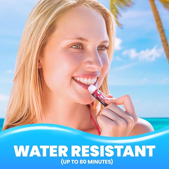 Rubber Ducky | Lip Sunscreen, Lip Balm with SPF 44, Water Resistant Sunscreen Lip Balm | Vegan, Untinted, Cherry Flavor, with Vitamin E | All Season - Broad Spectrum Sunscreen for Lips-GlimoraGlow