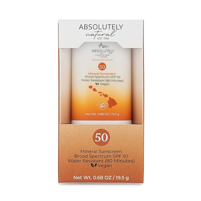 SPF 50 Mineral Sunscreen Stick with Rose Hips Oil, Cruelty Free and Reef Safe, Vegan Blend for Face and Body, Made in USA-GlimoraGlow