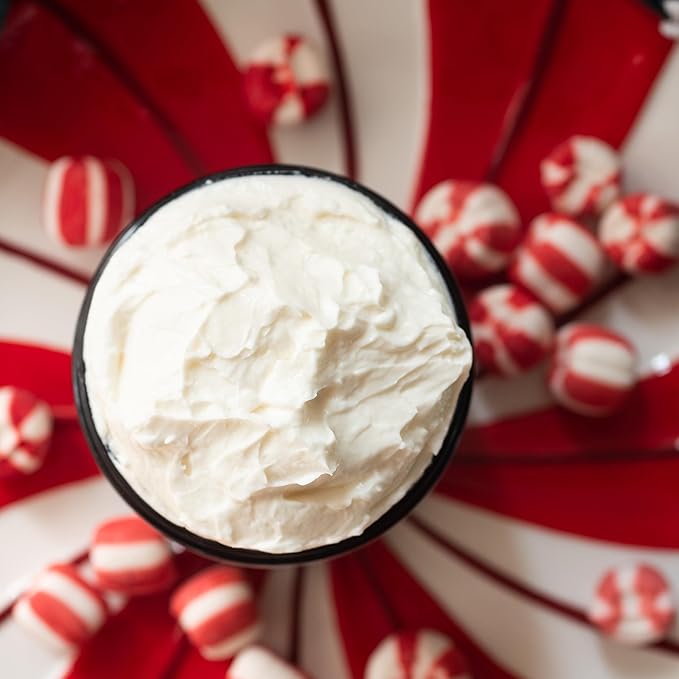 Peppermint Vanilla Body Butter - Natural Lotion for Women with Shea Butter & Jojoba Oil - Non-Greasy Whipped Body Lotion for Dry Skin - Vanilla Scented Peppermint Body Lotion-GlimoraGlow