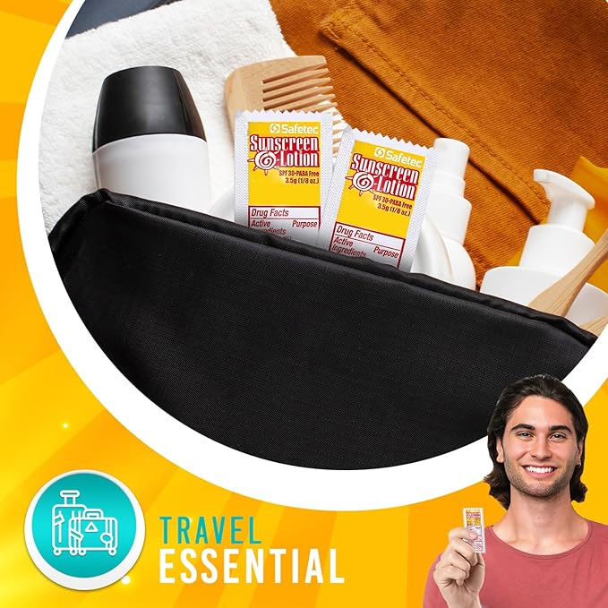 Sunscreen Lotion, SPF30 Protection and PABA Free, Individual Packets of Sunscreens (Pack of 1000) – Travel Size Sun Screen for Outdoors, Bundled with reclosable Homesphere bag-GlimoraGlow