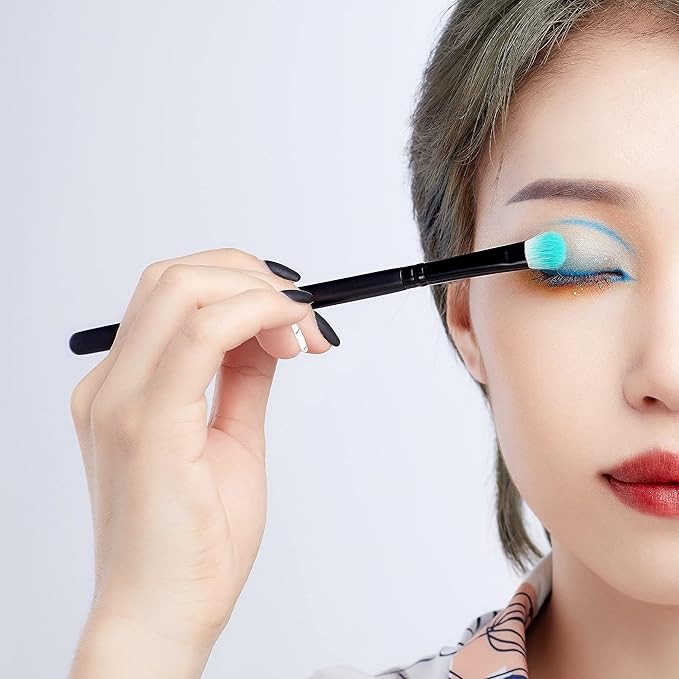 Jessup Eyeshadow Brush Set 12pcs Black Eye Makeup Brushes Set Professional with Natural Synthetic Hair for Eyebrow Eyelash Eyeliner Spoolie Blending, T322-GlimoraGlow