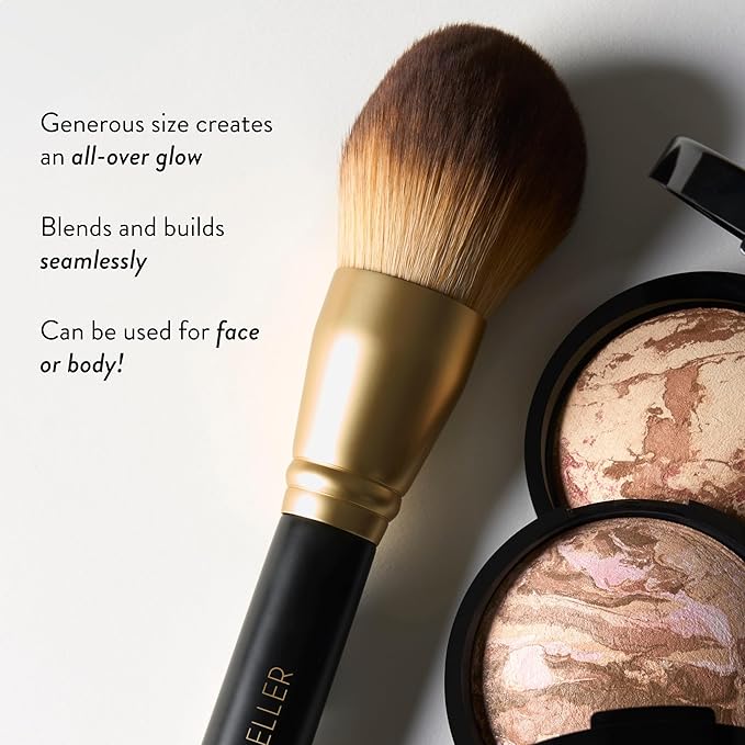 LAURA GELLER NEW YORK Classic Bronzer Brush | Fluffy Powder Brush, Contour & Define, Vegan Bristles-GlimoraGlow