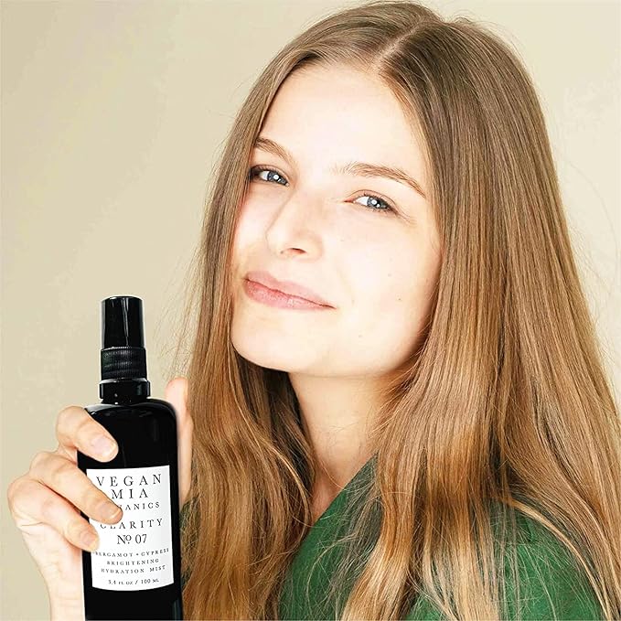 USDA Organic Clarity Balancing Face Mist - Hydrating Rose Water Facial Spray Suitable For All Skin Type Face Moisturizer, Setting Spray for Makeup & Face Primer, 3.4 oz-GlimoraGlow