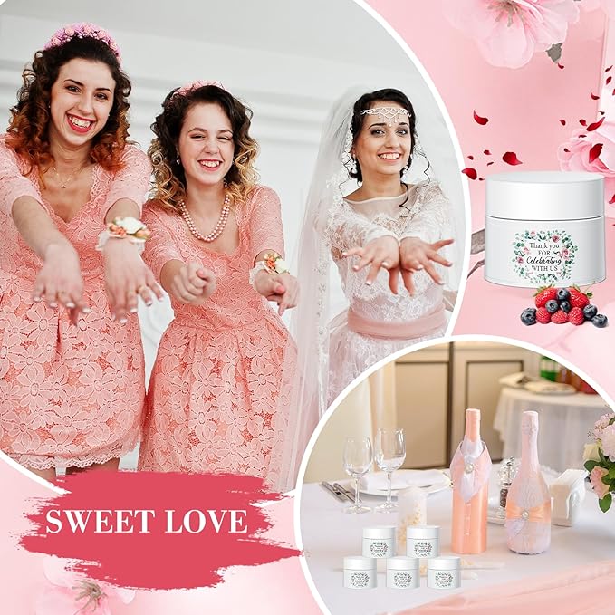 12 Pcs Thank You Lip Sleeping Mask Bulk Bridal Shower Gifts for Guests Thank You for Celebrating with Us Lip Mask Moisturize Nourish for Wedding Bridal Shower Favor Christmas Gift(Floral)-GlimoraGlow