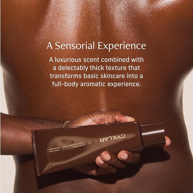 Nutrient Rich Body Cream. Sacred Santal Nourishing Moisturizer with Niacinamide and Banana Flower Extract. Deep Hydration, Thick Body Lotion, Dry Skin Cream for Women and Men, 8 Fl Oz-GlimoraGlow