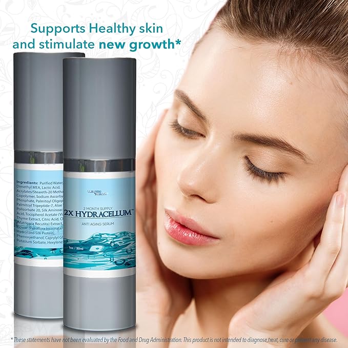 2x Hydracellum Serum - Hydrating Anti Aging Eye Serum - 2 Month Supply - Infused Vitamin C Serum with Alpha Hydroxy Acid to Improve Wrinkles, Dark Circles, & Eye Bags - Nourish, Exfoliate, Moisturize-GlimoraGlow