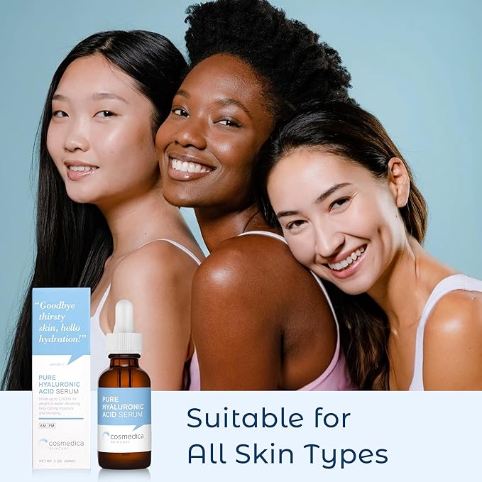 Cosmedica Skincare Hyaluronic Acid Serum, 1 Fl. Oz-GlimoraGlow