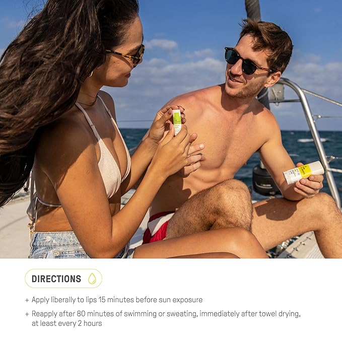 Raw Elements Organic Outdoor Sunscreen Lip Balm Rescue - SPF 30, UVA-UVB Protection, Reef-Safe, Non-Nano Zinc, Water Resistant, 0.15 oz (Pack of 1)-GlimoraGlow