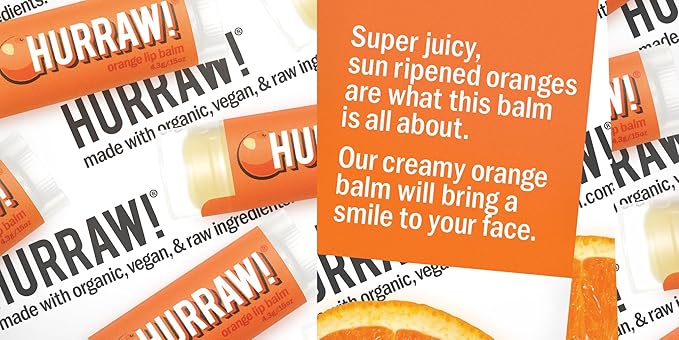Hurraw! Lemon, Orange, Lime Lip Balms, 3 Pack Bundle: Organic, Certified Vegan, Cruelty and Gluten Free. Non-GMO, 100% Natural Ingredients. Bee, Shea, Soy and Palm Free. Made in USA-GlimoraGlow