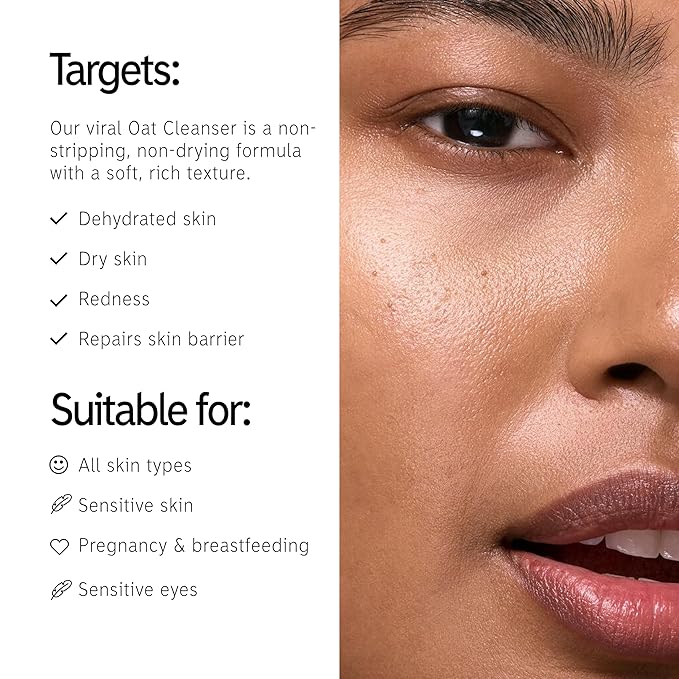 The INKEY List Oat Cleansing Balm 5 Fl Oz/150ml, Dissolves Makeup, Nourishing Skincare, Gentle Cleanser, Vegan Friendly, Suitable For All Skin Types-GlimoraGlow