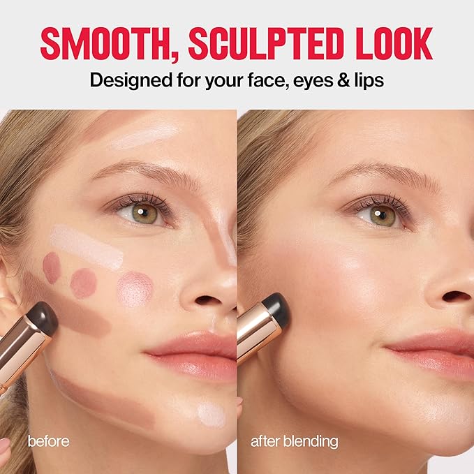 Revlon Dual Ended Jelly Makeup Blender Tool, Silicone Makeup Applicator for Blush, Bronzer, Concealer, Contour, Eyes, and Lips, 1 count-GlimoraGlow