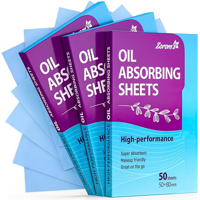 Premium Oil Absorbing Sheets for Face - 3 pack (150 sheets) - Makeup Friendly Oil Blotting Sheets for Face - Blotting Papers for Face with Oily Skin-GlimoraGlow