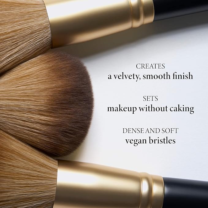 LAURA GELLER NEW YORK Setting Powder Brush - Makeup Brush for Setting - Set Face Makeup without Caking - Smooth Finish-GlimoraGlow