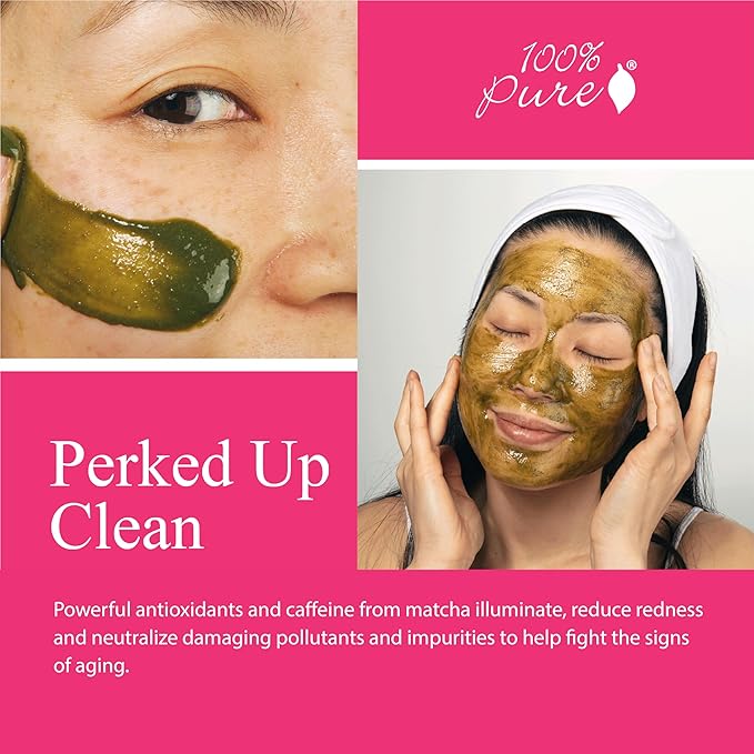 100% PURE Matcha Oat Face Scrub Facial for Glowy Radiant Skin Exfoliator & Pore Minimizer Natural Skincare for Women & Men, Vegan - 3 oz-GlimoraGlow