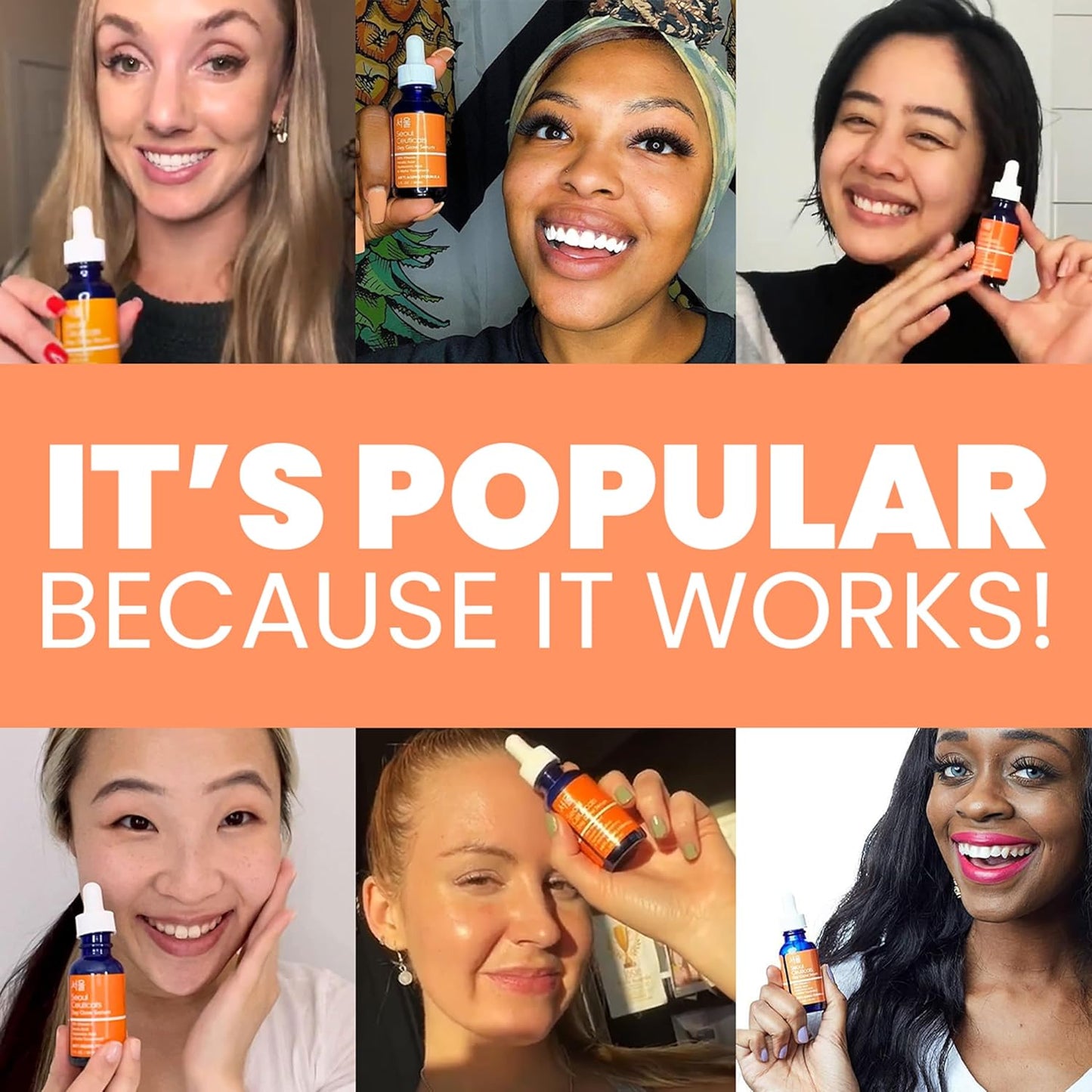 SeoulCeuticals Large 2oz Korean 20% Vitamin C Hyaluronic Acid Serum + CE Ferulic Acid - Potent Anti Aging, Anti Wrinkle K Beauty-GlimoraGlow