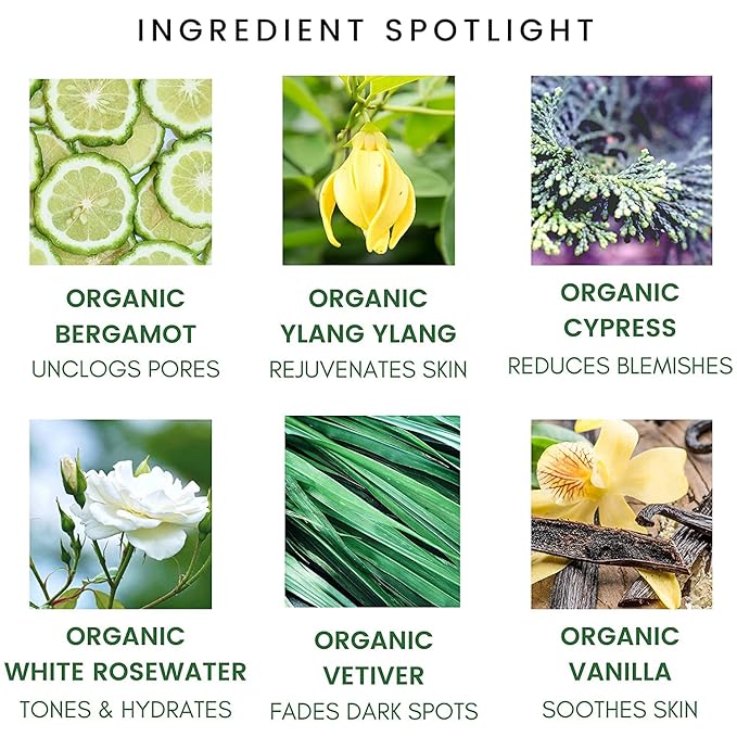 USDA Organic Clarity Balancing Face Mist - Hydrating Rose Water Facial Spray Suitable For All Skin Type Face Moisturizer, Setting Spray for Makeup & Face Primer, 3.4 oz-GlimoraGlow